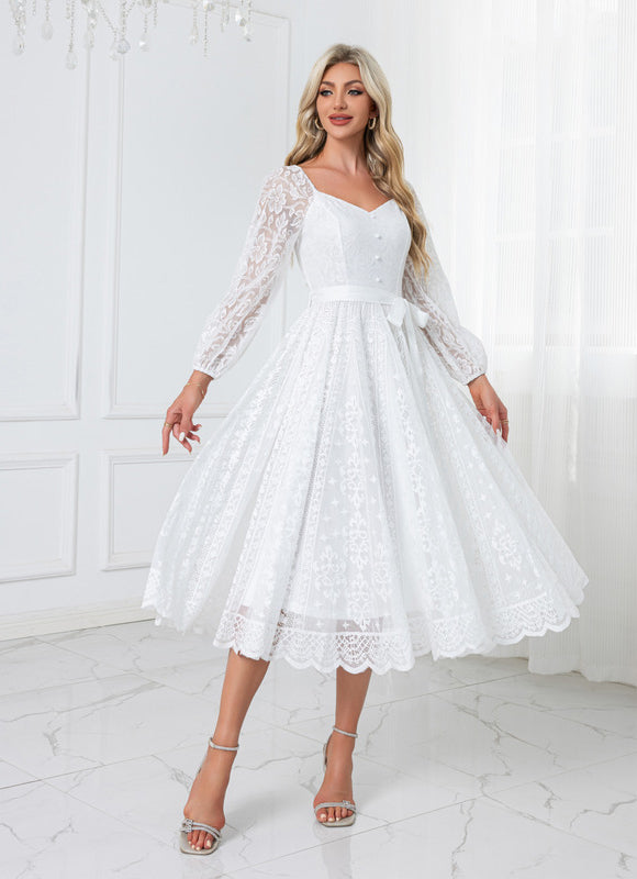 Midi Robe Blanche Femme