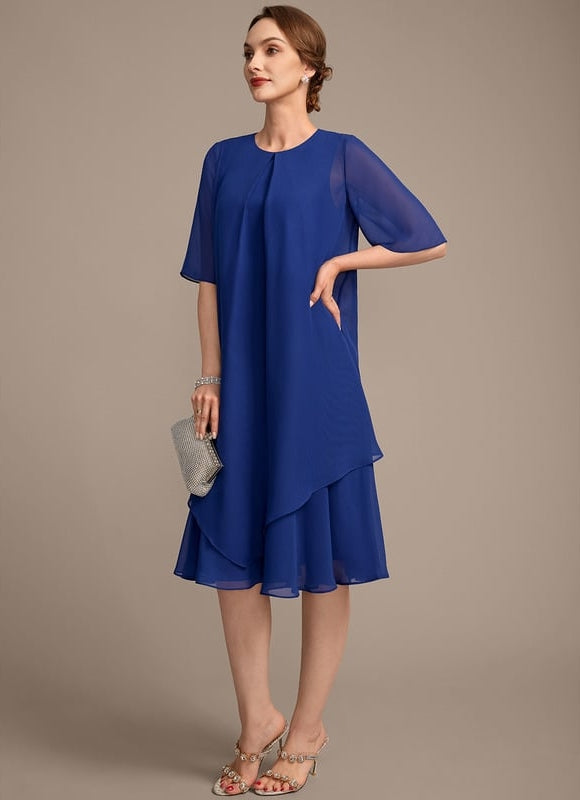 Robe Midi Fluide Bleu Royal - gallery 4