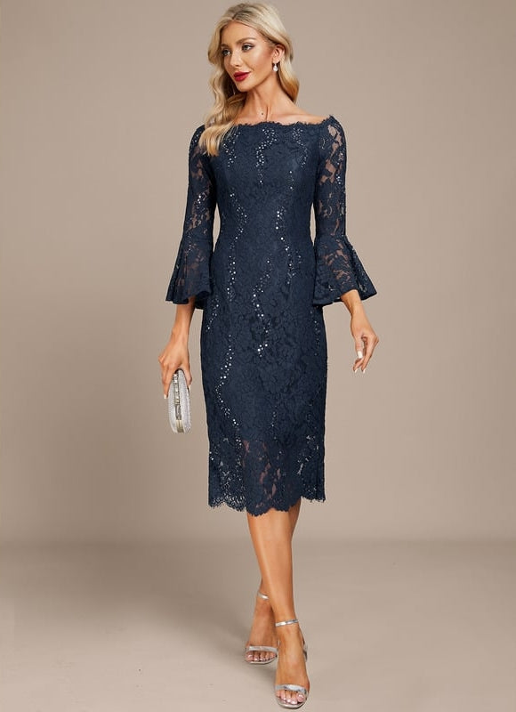 Robe Midi Dentelle Étoilée - gallery 2