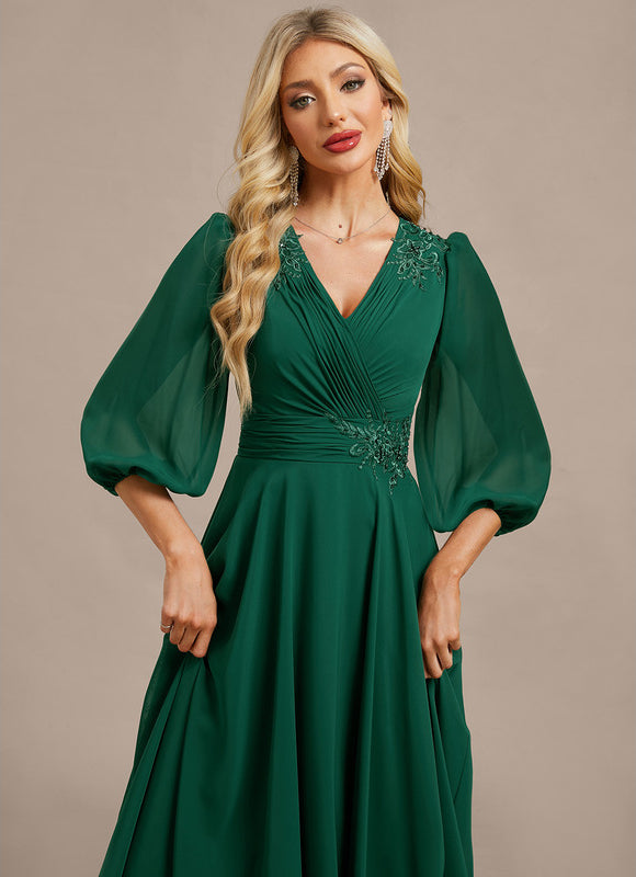 Midi Robe De Soirée Pour Femme Ronde Grande Taille - gallery 1