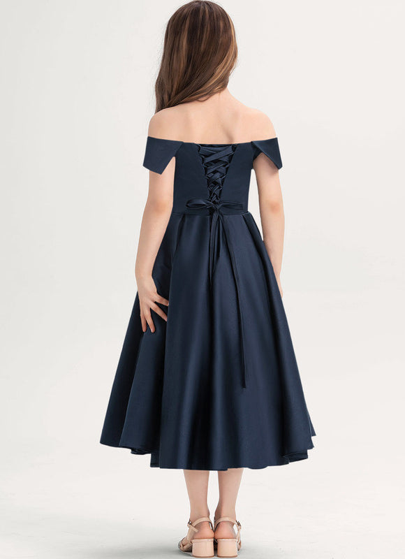 Robe Midi Nuit Céleste Satinée - gallery 2