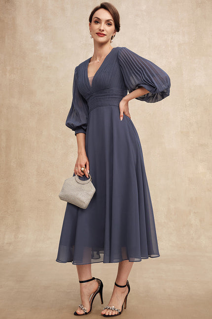 Robe Midi Fluide Marine - gallery 3