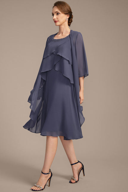 Robe Midi Mousseline Drapée - gallery 4