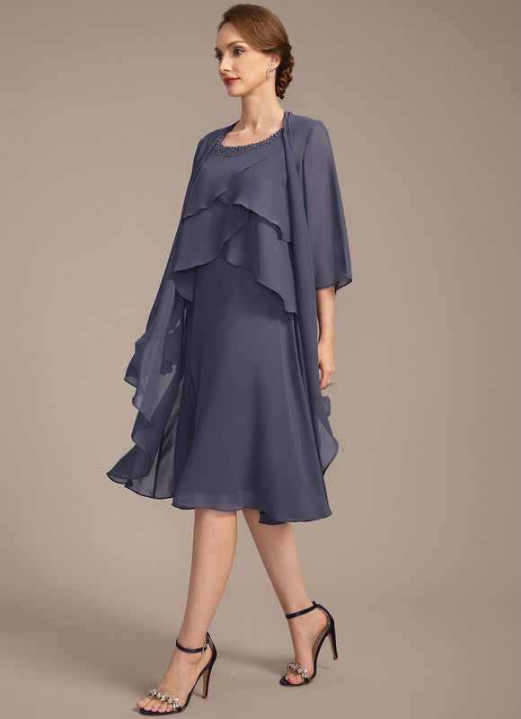Robe Midi Mousseline Drapée - gallery 4