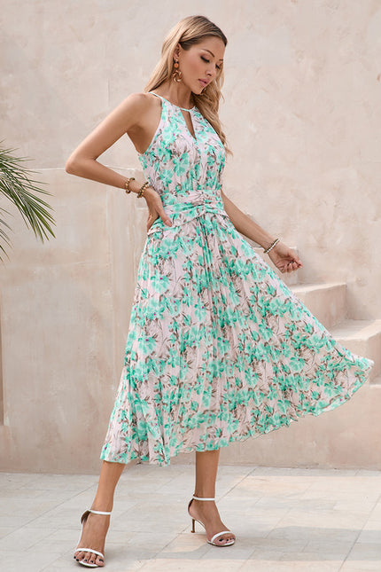 Robe Midi Midi Floral Aquatique - gallery 2