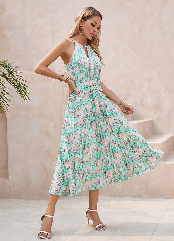 Robe Midi Midi Floral Aquatique - gallery 2