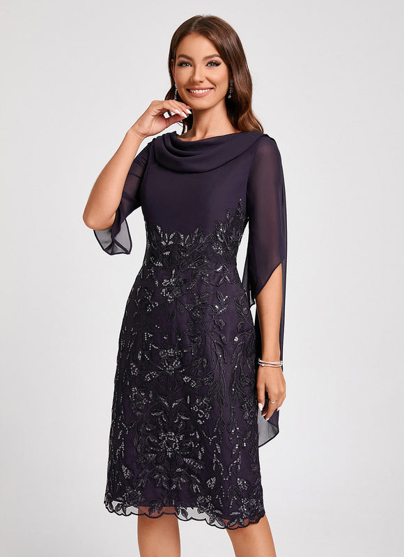 Robe Midi Étoilée Sombre - gallery 6