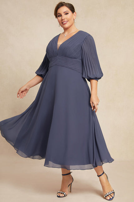 Robe Midi Fluide Marine - gallery 7