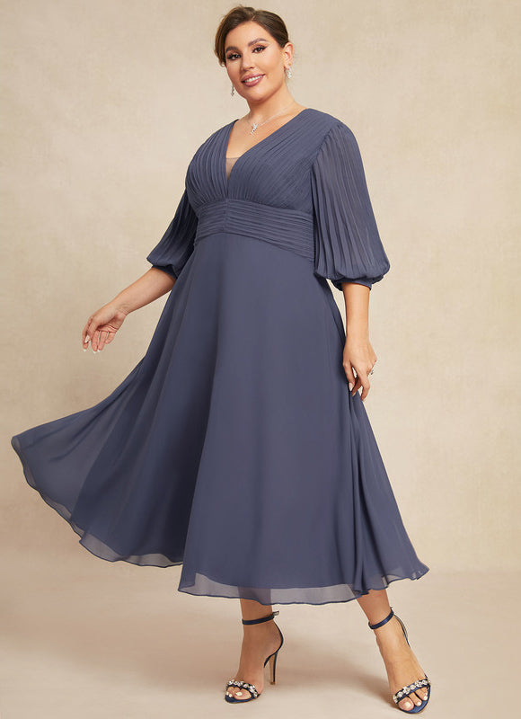 Robe Midi Fluide Marine - gallery 7