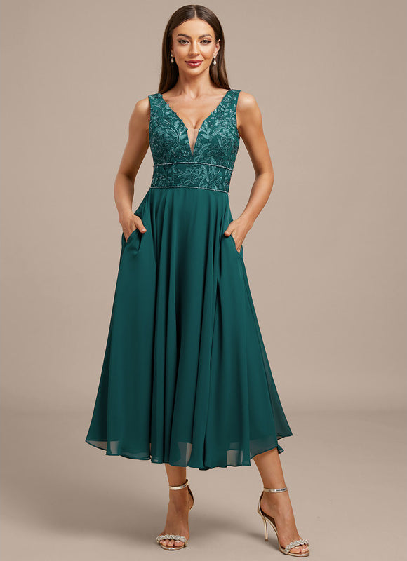 Robe Midi Émeraude Brodée - gallery 2