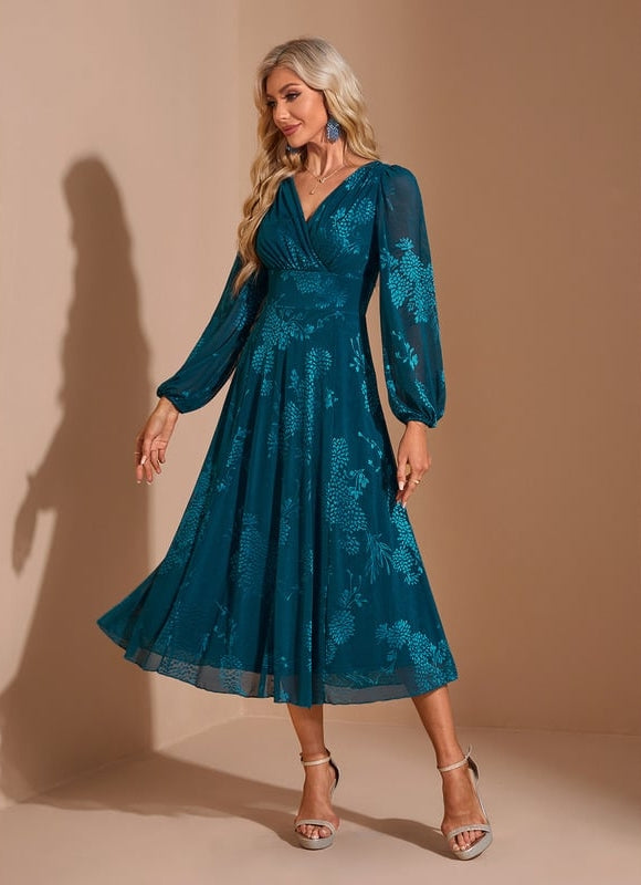 Robe Midi Évasée Brodée