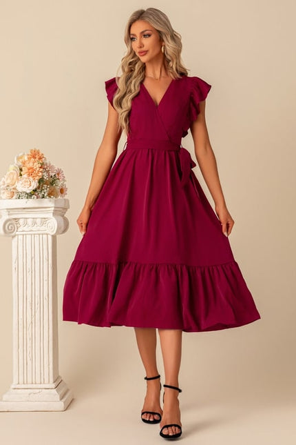 Robe Midi Manches Bouffantes - gallery 3