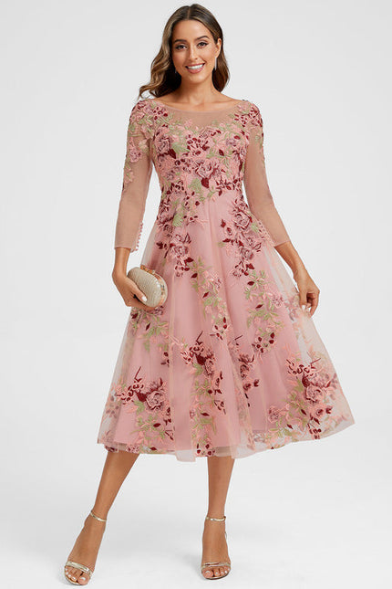 Robe Midi Florale Rose - gallery 2