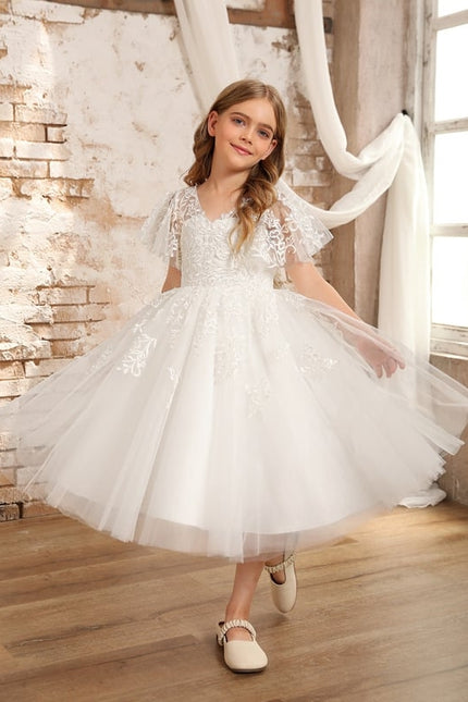 Robe Blanche Midi Mariage - gallery 2