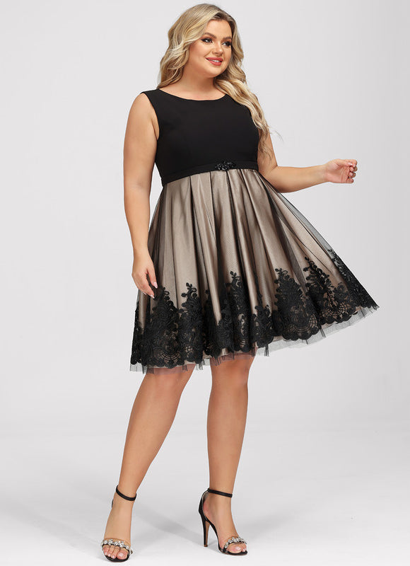 Robe Midi Éclat Noir Satiné - gallery 7