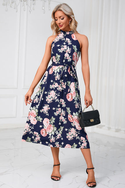 Robe Midi Midi Floral Aquatique - gallery 7