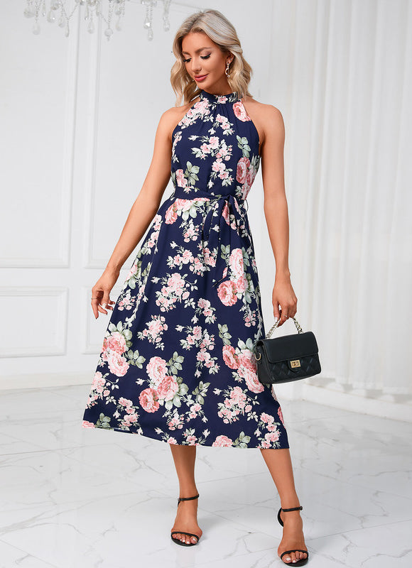 Robe Midi Midi Floral Aquatique - gallery 7