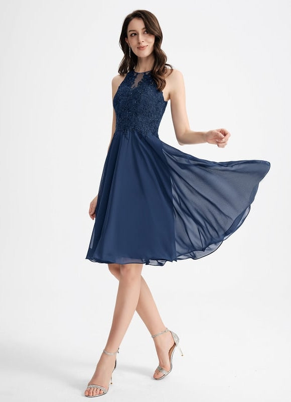 Robe Midi Chiffon Perlée - gallery 1