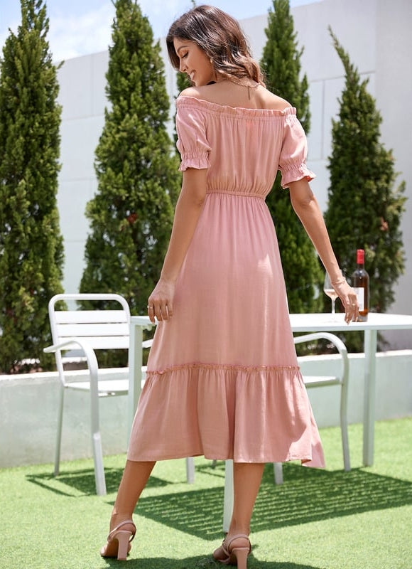 Robe Midi Midi Coton Aérienne - gallery 2