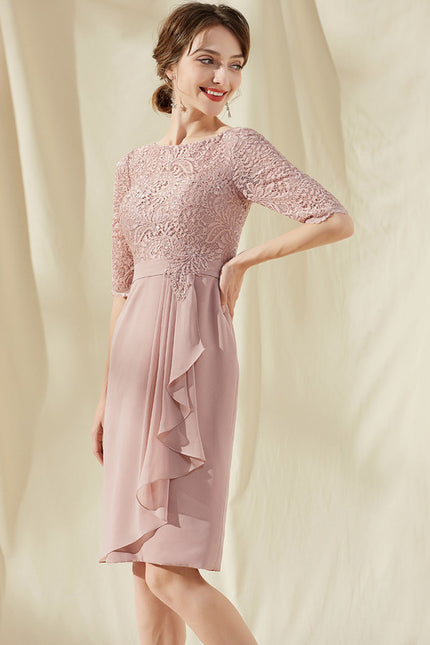 Robe Midi Rose Drapée - gallery 2