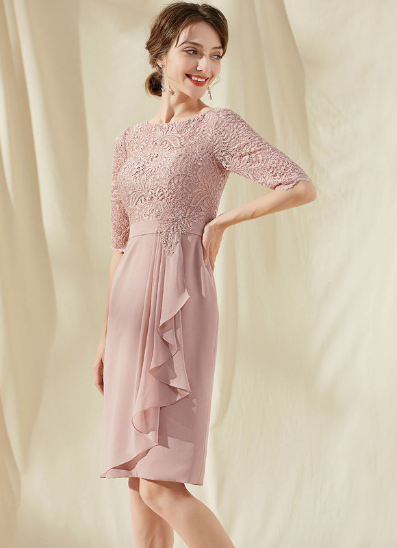 Robe Midi Rose Drapée - gallery 2