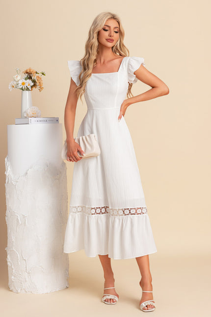 Robe Midi Blanche Brodée - gallery 5