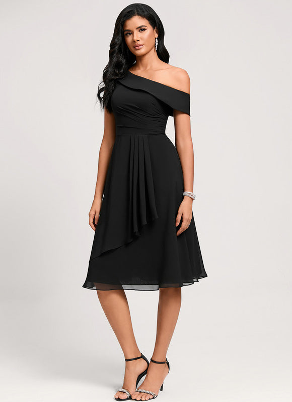 Robe Midi Fluide Asymétrique