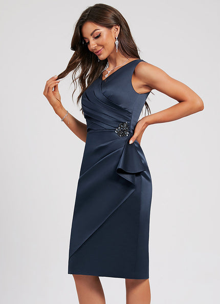 Robe Midi Nuit Satinée