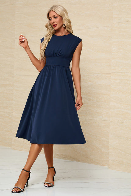 Robe Midi Noire Ajourée - gallery 2