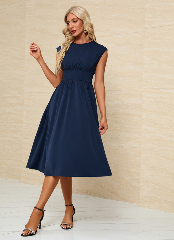 Robe Midi Noire Ajourée - gallery 2