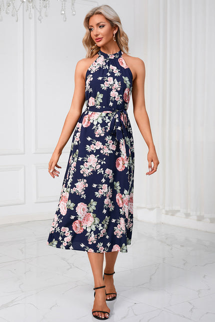 Robe Midi Midi Floral Aquatique - gallery 8