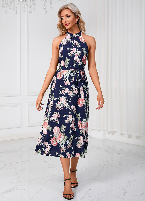 Robe Midi Midi Floral Aquatique - gallery 8