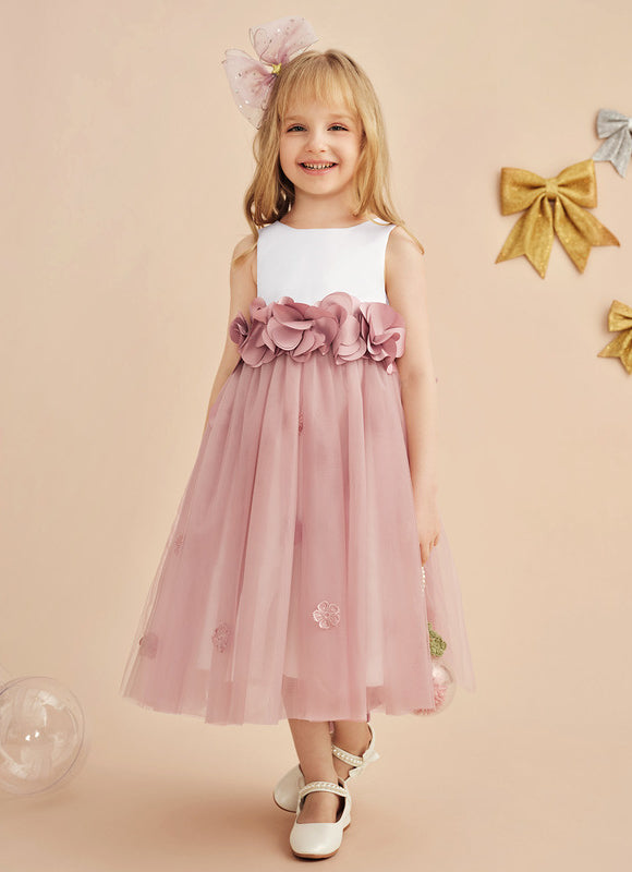 Robe Midi Fleur De Satin - gallery 1