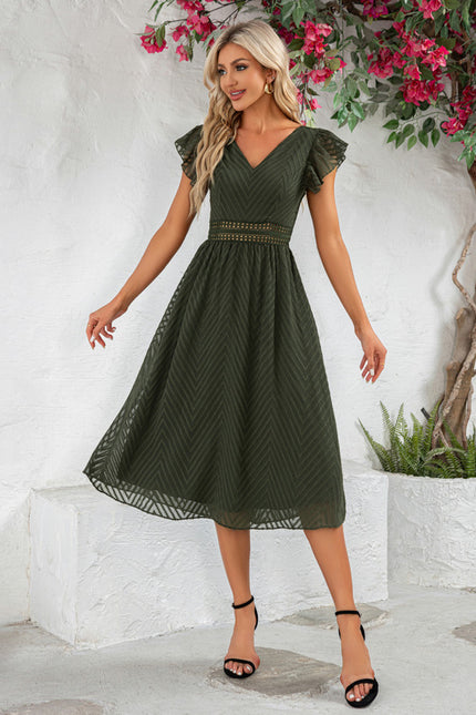 Robe Midi Midi À Rayures - gallery 4