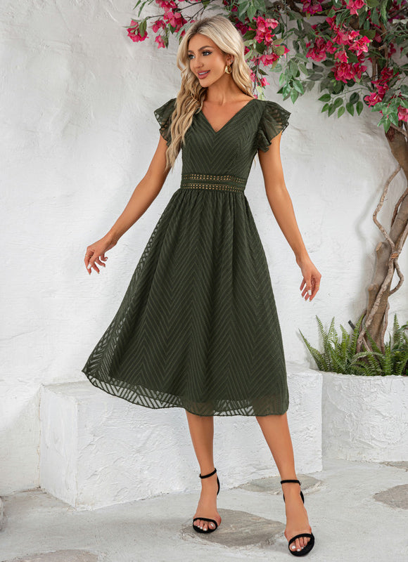 Robe Midi Midi À Rayures - gallery 4