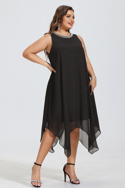 Robe Midi Noir Aérien - gallery 8