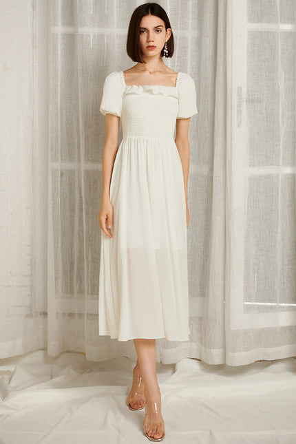 Robe Midi Rose À Motifs - gallery 3