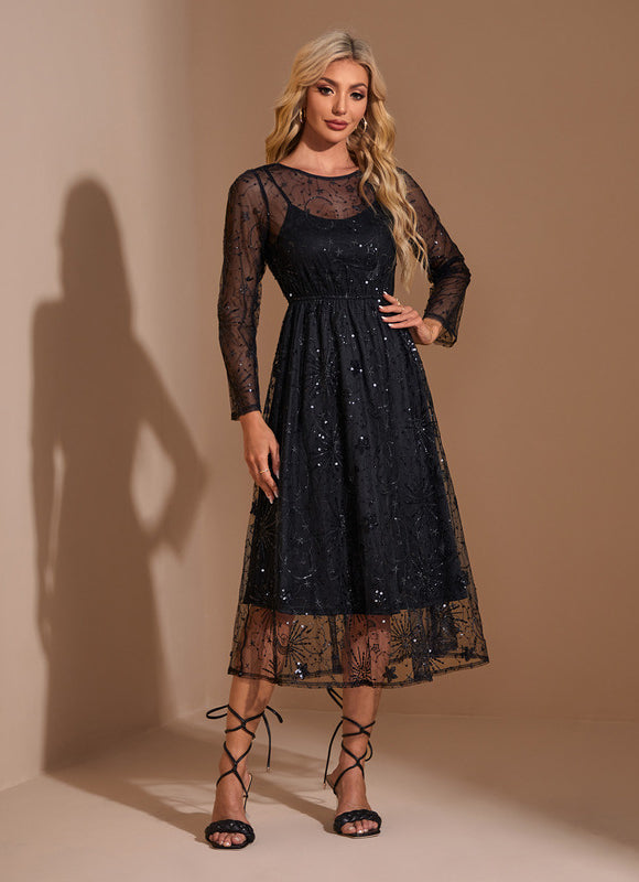 Robe Midi Tulle Brodée - gallery 4
