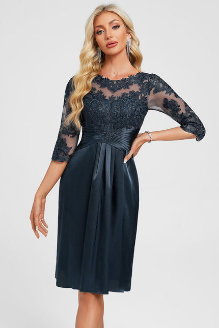 Robe Midi Satin Brodée
