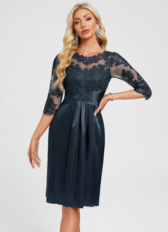 Robe Midi Satin Brodée