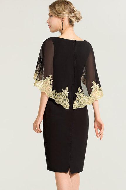 Robe Midi Ajustée Noire - gallery 1