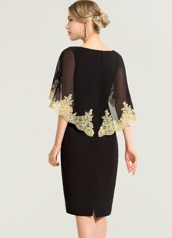 Robe Midi Ajustée Noire - gallery 1