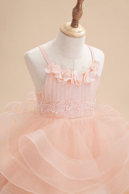 Robe Midi Fille Rose Tulle - gallery 4