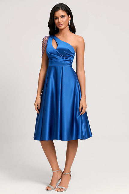 Robe Midi Bleu Éclatant - gallery 2