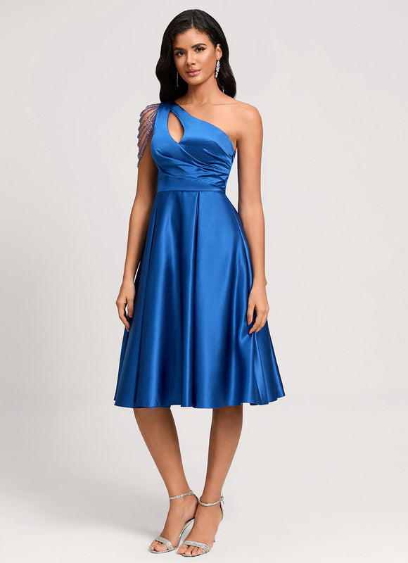 Robe Midi Bleu Éclatant - gallery 2