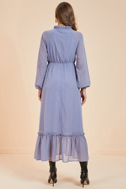 Robe Midi Nuageuse Sage - gallery 4