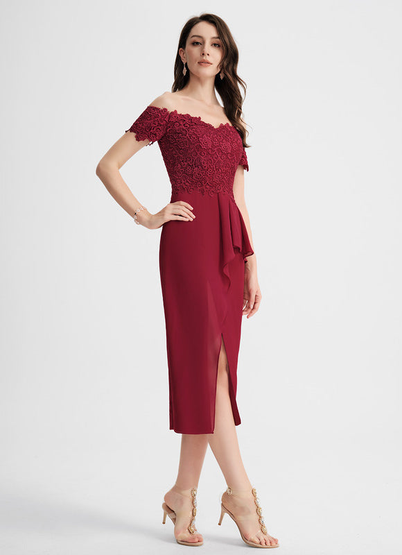 Robe Midi Chaleur Écarlate - gallery 2