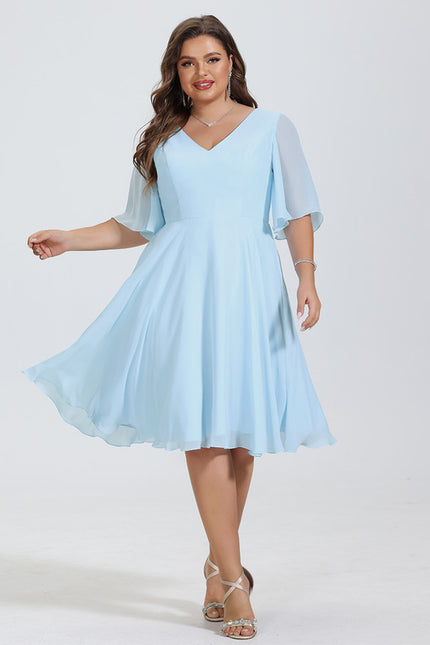 Robe Midi Aérienne Marine - gallery 5