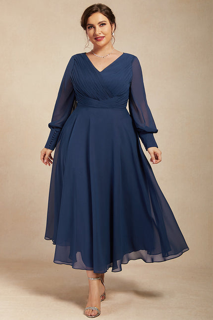 Robe Midi Fluide Marine - gallery 7