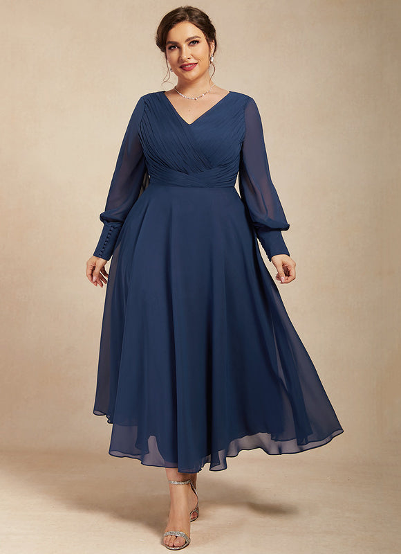Robe Midi Fluide Marine - gallery 7